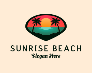 Sunset Beach Shore logo design