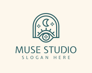 Mystical Moon Eye logo design