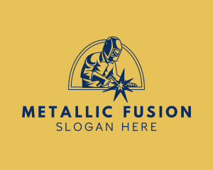 Welding Metalwork Emblem logo design