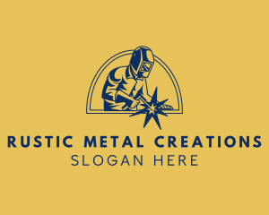 Welding Metalwork Emblem logo design