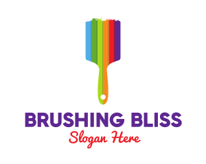 Colorful Paint Brush logo design