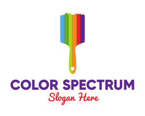 Colorful Paint Brush logo design