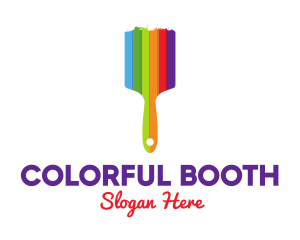 Colorful Paint Brush logo design