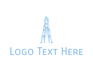 Ice Building Structure logo design