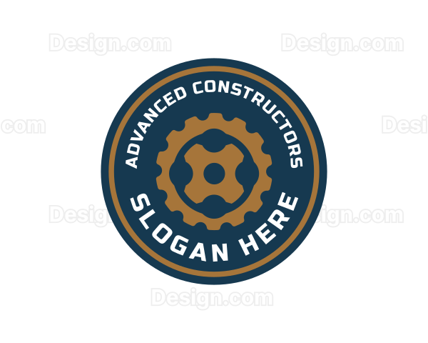 Mechanical Gear Engine Motor Logo