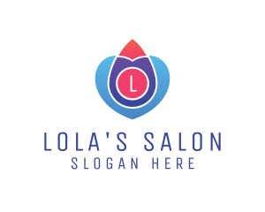 Heart Droplet Beauty Salon logo design