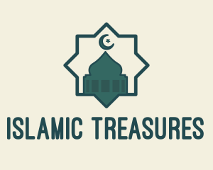 Islamic Mosque Star Badge logo