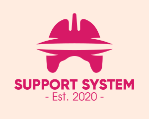 Pink Respiratory System logo design