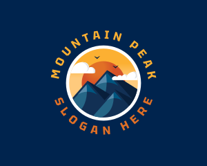 Alpine Mountain Peak logo design