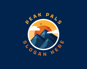 Alpine Mountain Peak logo design