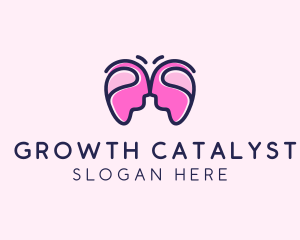 Couple Dating Butterfly logo design