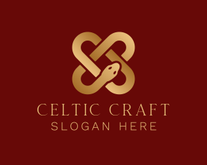 Celtic Knot Snake logo design