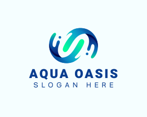 Water Wave Splash logo design