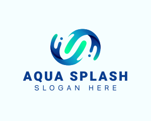 Water Wave Splash logo design