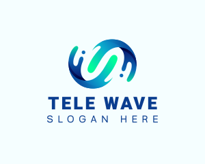 Water Wave Splash logo design