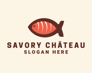 Salmon Sashimi Restaurant logo design