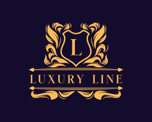 Luxury Floral Crest logo design