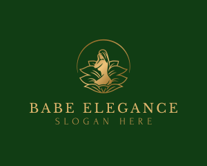 Elegant Beautiful Nude Woman logo design