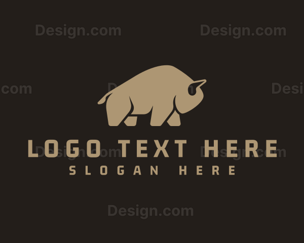 Bison Buffalo Horn Logo