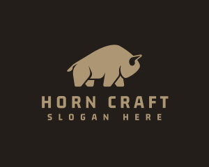 Bison Buffalo Horn logo