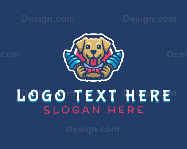 Dog Ice Cream Dessert Logo