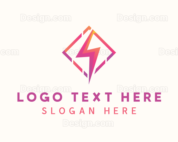 Gradient Lightning Bolt Logo