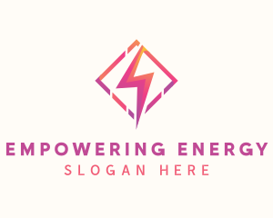 Gradient Lightning Bolt logo design