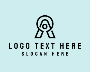 Modern - Keyhole Modern A logo design