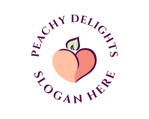 Erotic Naughty Peach  logo design