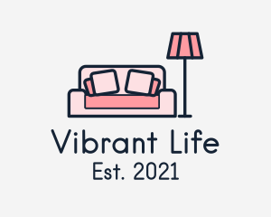 Living Room Couch Lamp logo design