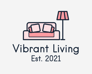 Living Room Couch Lamp logo design