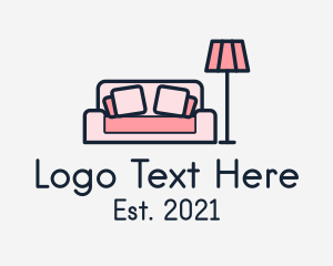 Living Room - Living Room Couch Lamp logo design