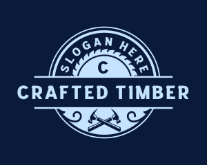 Saw Hammer Woodwork logo design