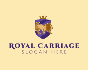 Royal Lion Shield  logo design