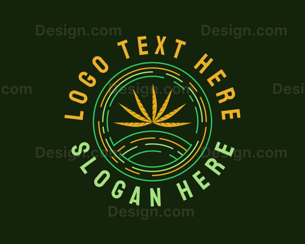 Natural Marijuana Leaf Logo