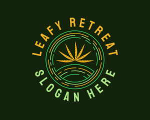 Natural Marijuana Leaf logo design