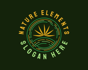 Natural Marijuana Leaf logo design