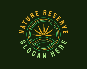 Natural Marijuana Leaf logo design