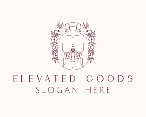 Floral Sexy Tribal Woman  logo design