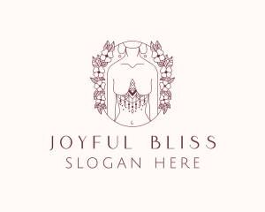 Floral Sexy Tribal Woman  logo design