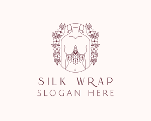 Floral Sexy Tribal Woman  logo design