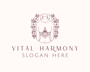 Floral Sexy Tribal Woman  logo design