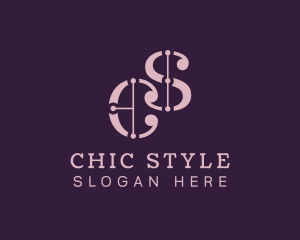 Boutique Letter CS Monogram logo design