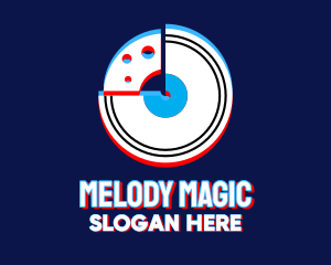 Glitchy Turntable Music Logo