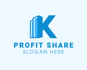 Income Graph Letter K logo