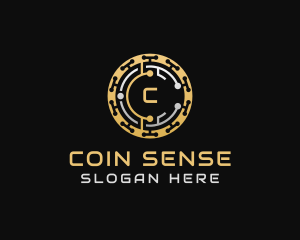 Crypto Coin Currency logo design