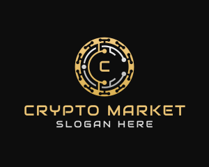 Crypto Coin Currency logo design