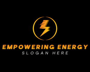 Bolt Lightning Electricity logo design