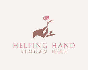 Flower Hand Beauty logo design