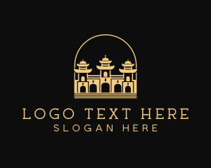 Traditional Temple Structure  logo